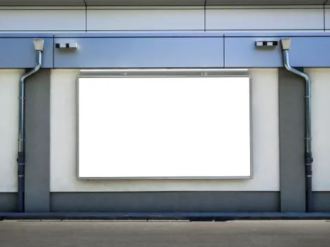 Empty billboard on a building Stock Photos