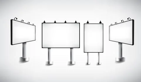Empty billboard Stock Illustration