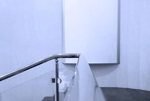 Empty billboard in mall Foto stock