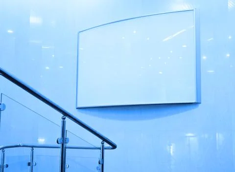 Empty billboard in mall Foto stock