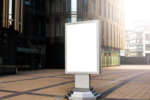 Empty billboard with mock up copy space on screen background for promotional  Stock Photos