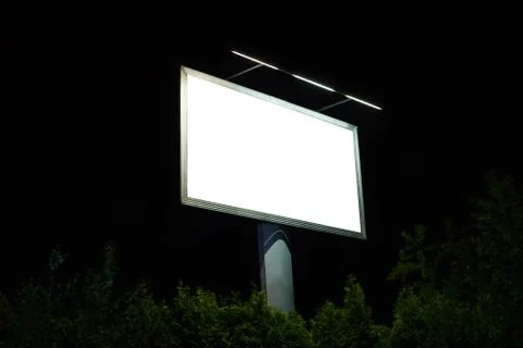 Empty billboard, by night. Stock-Fotos