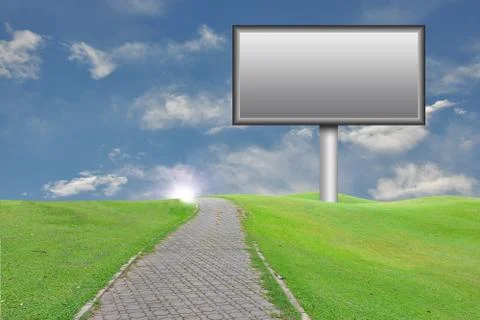 Empty billboard Stock Photos