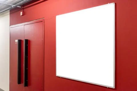 Empty billboard on a red background Foto stock