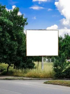 Empty billboard on a road Stock Photos