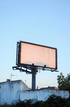 Empty billboard in the sity for your ad Stock-Fotos