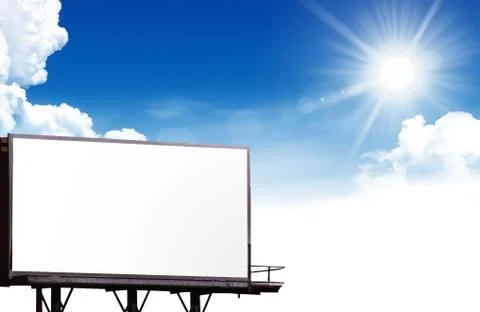Empty billboard with the sky Stock Illustration