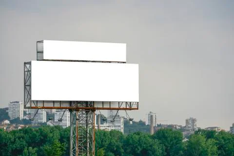 Empty billboard for your ad Stock Photos