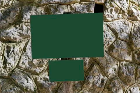 Empty billboards in the forest Stock Photos