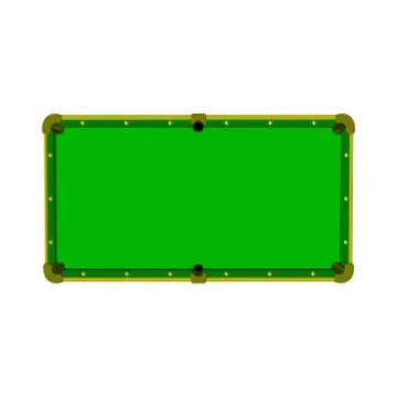 Empty billiard table. 3d Vector illustration. Top view. 스톡 일러스트