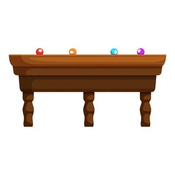 Empty billiard table with balls waiting for players to start the game Illustrazione stock