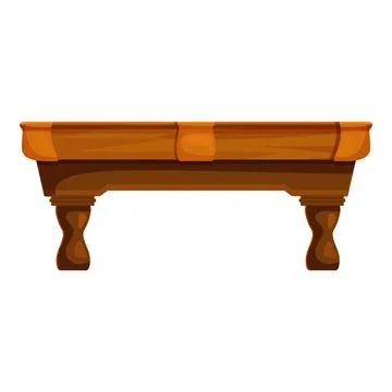 Empty billiard table standing on wooden legs on white background イラスト素材