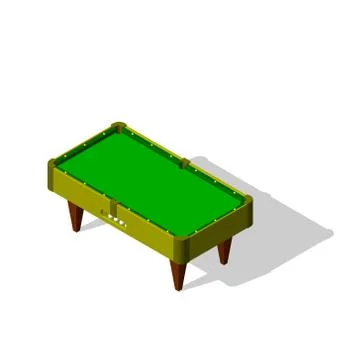 Empty billiard table.3d Vector illustration.Isometric view. Stock Illustration