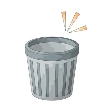 Empty bin illustration Stock Illustration