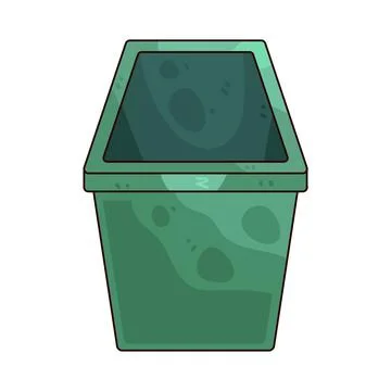 Empty bin illustration Stock Illustration