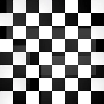 Empty black and white chess board Stock Illustration