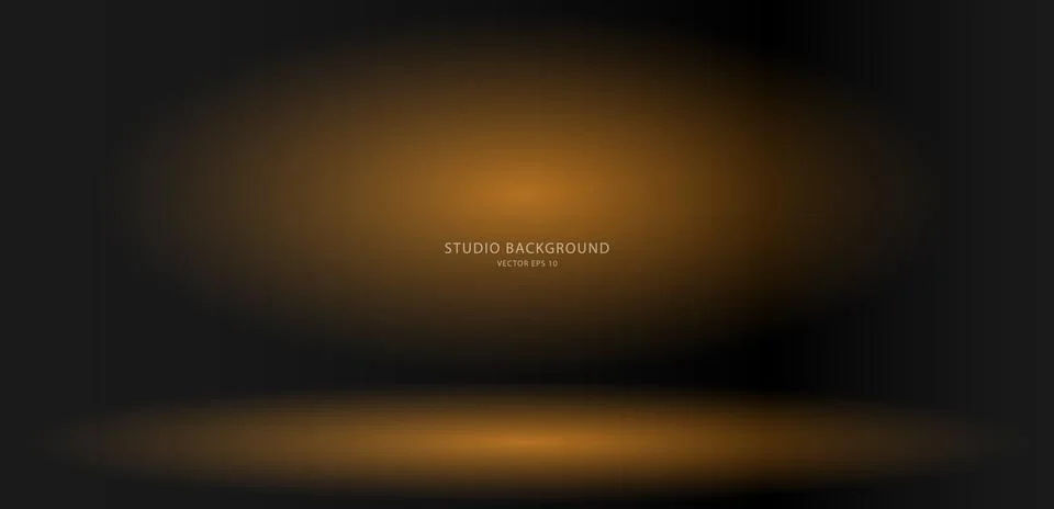 Empty Black and yellow studio background. An empty studio room for a photo shoot Illustrazione stock