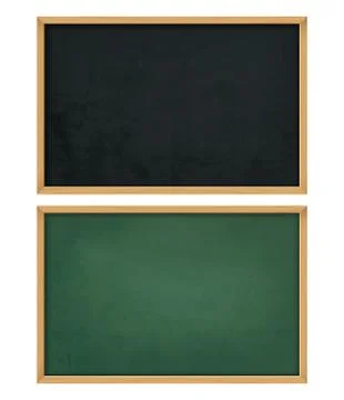 Empty black board with wooden frame Stock Illustration