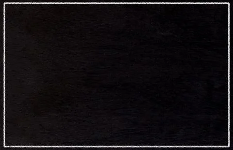 Empty black chalkboard background with white chalk border frame Stock Photos