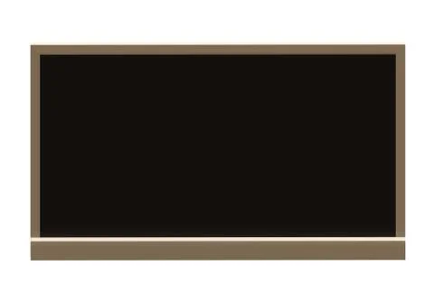 Empty black chalkboard isolated on wall, back to school, Image for copy space Stock Illustration
