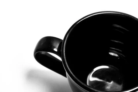 Empty black mug Stock Photos