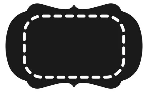 Empty black patch. Decorative emblem. Product label Stock Illustration