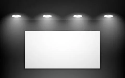 Empty black studio room interior. Clean workshop for photography or presentat 스톡 일러스트