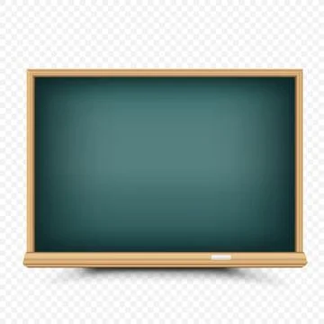 Empty blackboard chalk on transparent Stock Illustration