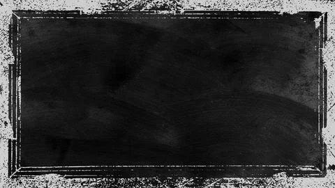 Empty blackboard with distressed textured frame, ready for writing or drawing Stock Illustration