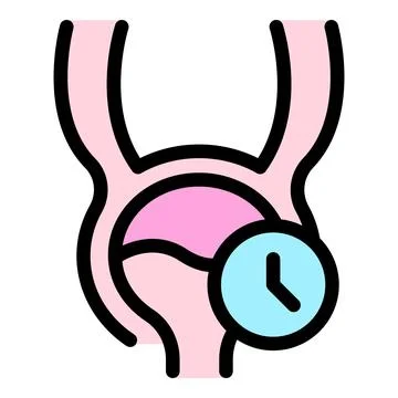 Empty bladder holding urine for extended time causing discomfort and potent.. イラスト素材