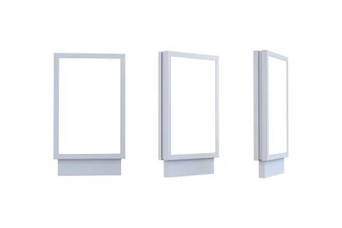 Empty Blank Billboard for Advertisement Mockup Stock Illustration