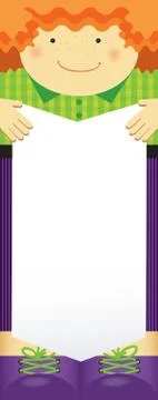 Empty blank. Boy Stock-Illustration