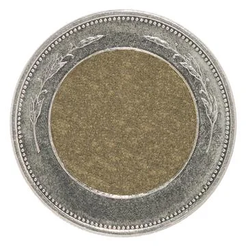 Empty blank coin Stock Photos