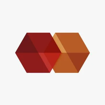 Empty blank hexagon layout, geometric template for text and options Stock Illustration