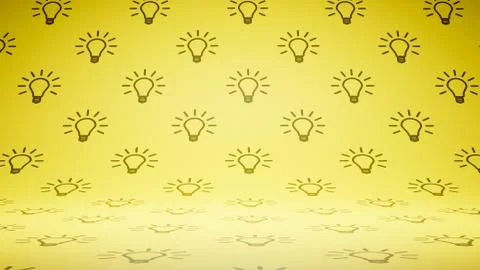 Empty Blank Light Bulb Symbol Pattern Studio Background Stock Illustration