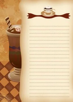 Empty blank of menu Stock-Illustration