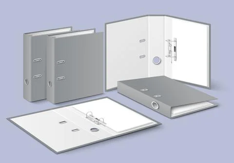 Empty blank office folder mockup realistic vector Illustrazione stock