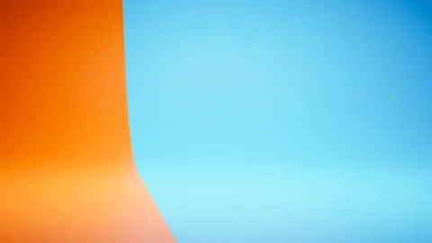 Empty Blank Orange and Blue Studio Background Illustrazione stock