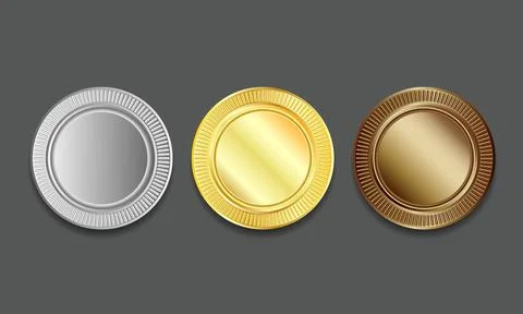 Empty Blank Set vector templates for winner awards medals, coin, price tags Stock-Illustration