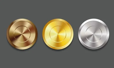 Empty Blank Set vector templates embossed with chamfers for winner awards med Stock Illustration