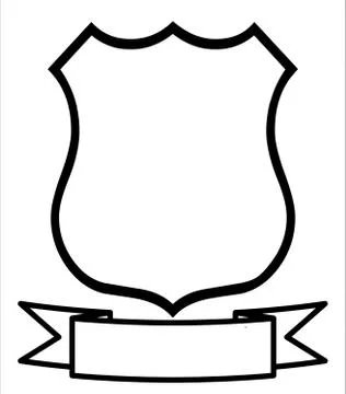 Empty blank shield Stock Illustration