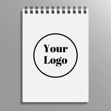 Empty blank of spiral notebook. notebook template, mockup. Vector illustratio Stock Illustration