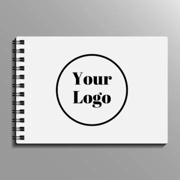 Empty blank of spiral notebook. notebook template, mockup. 스톡 일러스트