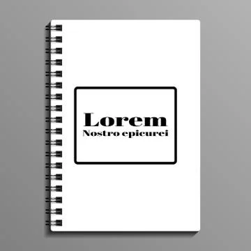 Empty blank of spiral notebook. notebook template, mockup. Stock Illustration