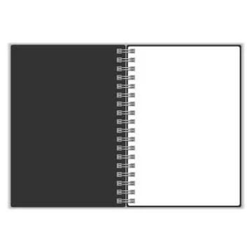 Empty blank of spiral notebook. Spiral notebook mockup. Stock Illustration