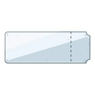 Empty blank ticket template for admission access Stock Illustration