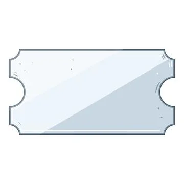 Empty blank ticket template for admission coupon Stock Illustration