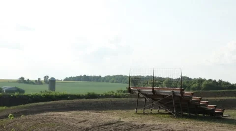 Empty Bleachers Stock Footage 49923221