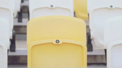 Empty bleachers at the stadium. Stock Footage 54685461