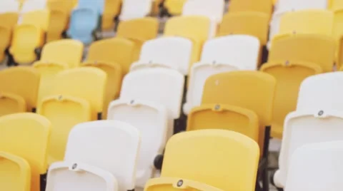 Empty Bleachers at The Stadium. Olympic Stadium in Kiev. Stock-Footage 54685446
